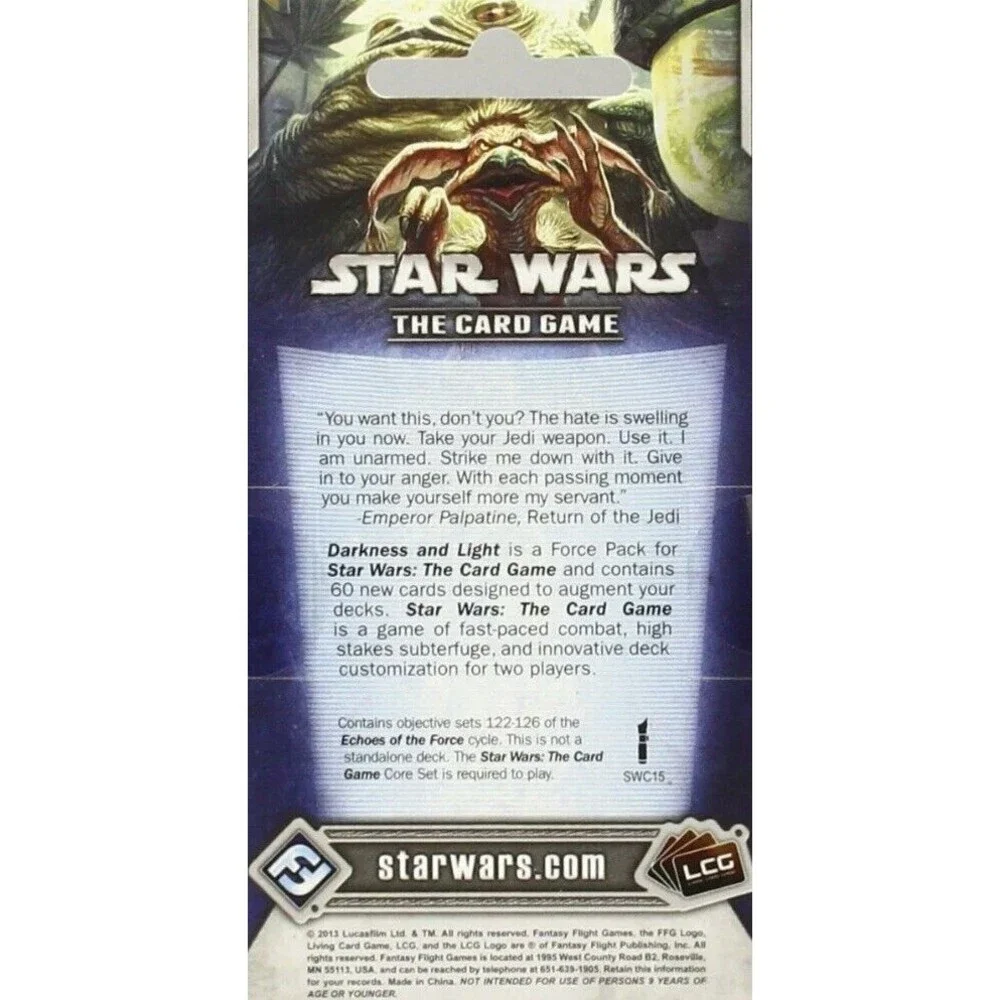 Star Wars The Card Game-Darkness and Light Force‎ Pack-NIB/Sealed